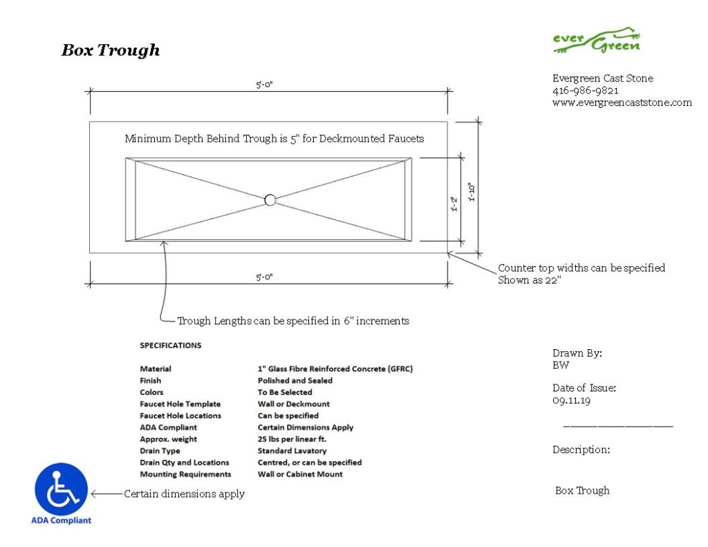 Box Trough with Center Drain – Aggawa