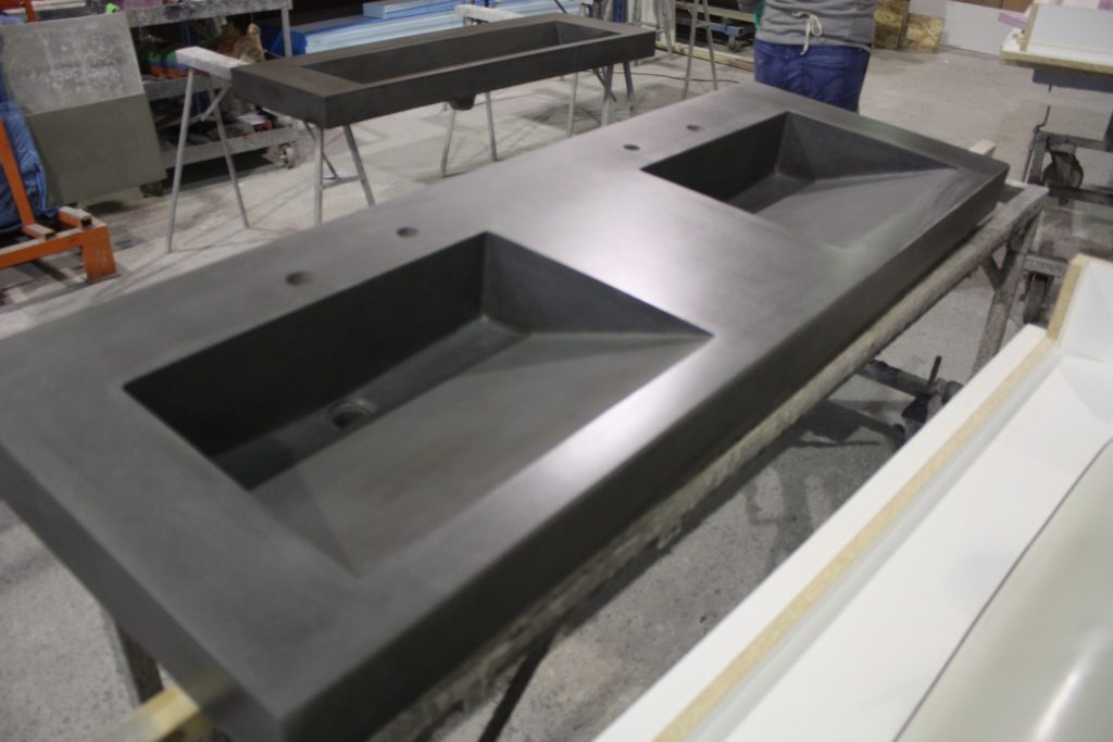 Charcoal Double Ramp Vanity Top